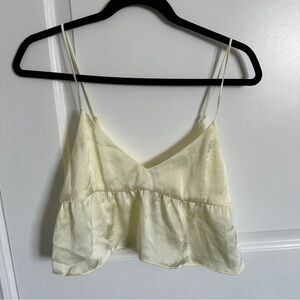 ARITZIA Wilfred Lover Camisole in butter yellow Effortless Satin